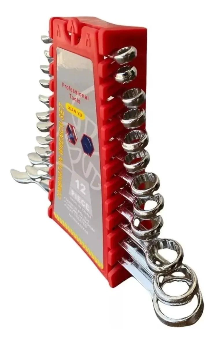 JUEGO LLAVE COMBINADA 12 PCS PUNTA CORONA - 2