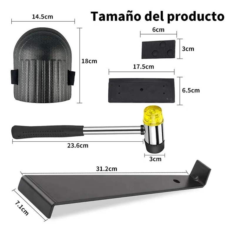 KIT PROFESIONAL PARA INSTALACION DE PISO FLOTANTE CON 45P - 2