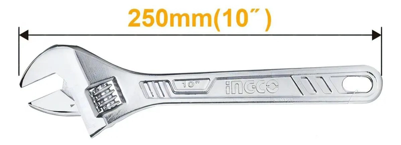 LLAVE FRANCESA AJUSTABLE 250MM HERRAMIENTA VERSATIL - 5