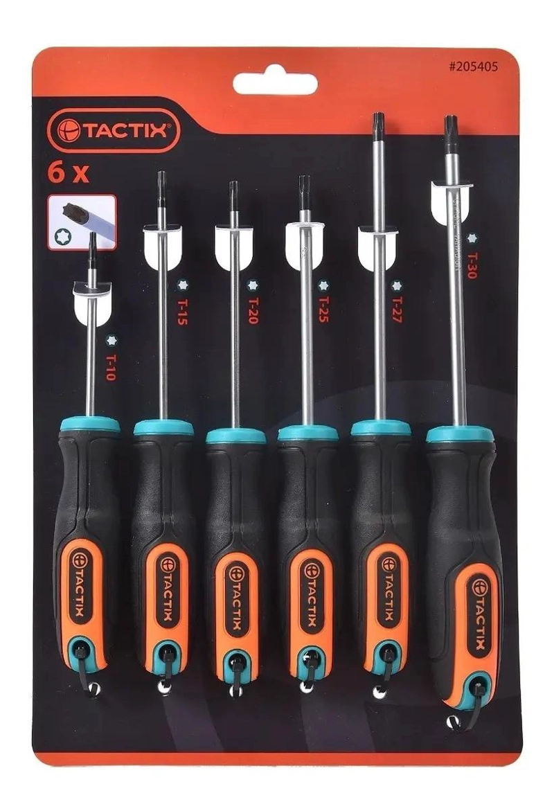 JUEGO DE ATORNILLADORES TORX 6 PIEZAS ERGONOMICO - 2
