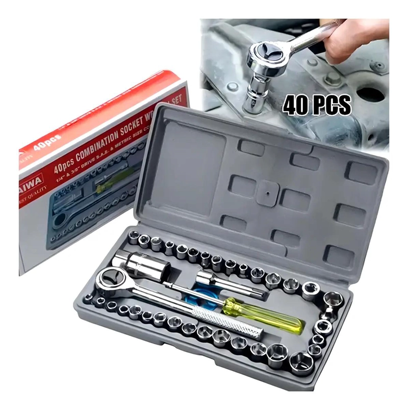KIT DE HERRAMIENTAS COMBINADAS 40 PIEZAS - 1