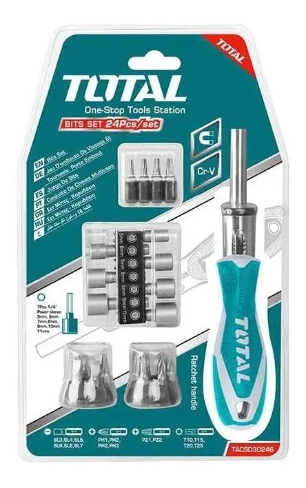 SET DE DESTORNILLADORES Y DADOS CON TRINQUETE 24 PIEZAS - 1