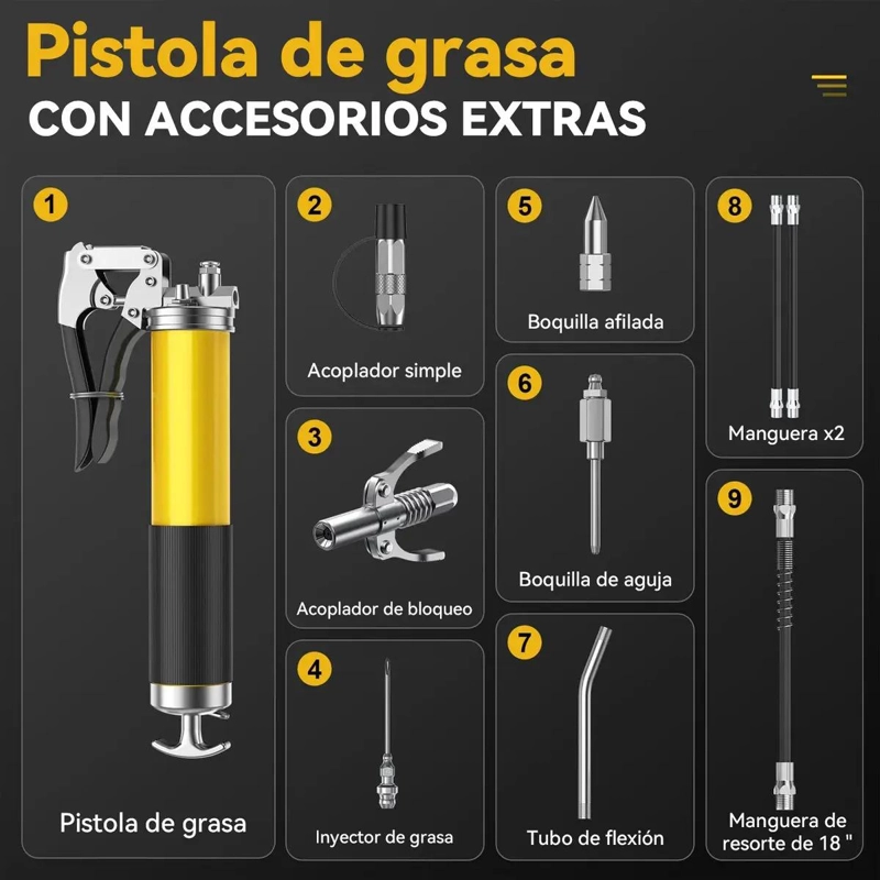 PISTOLA NEUMATICA PARA INYECTAR GRASA - 2