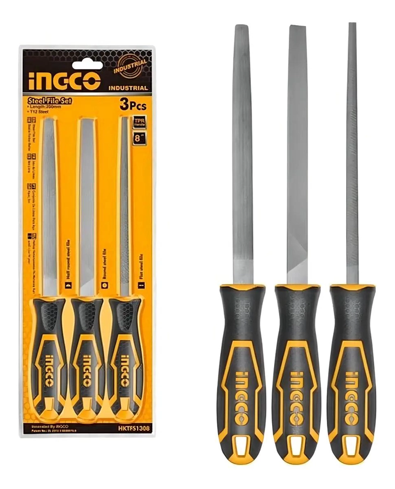 SET DE LIMAS PARA METAL 3 PIEZAS 200MM - 2
