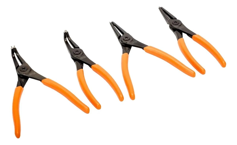 JUEGO 4 PINZAS SEEGER INTERIOR Y EXTERIOR 180MM - 2