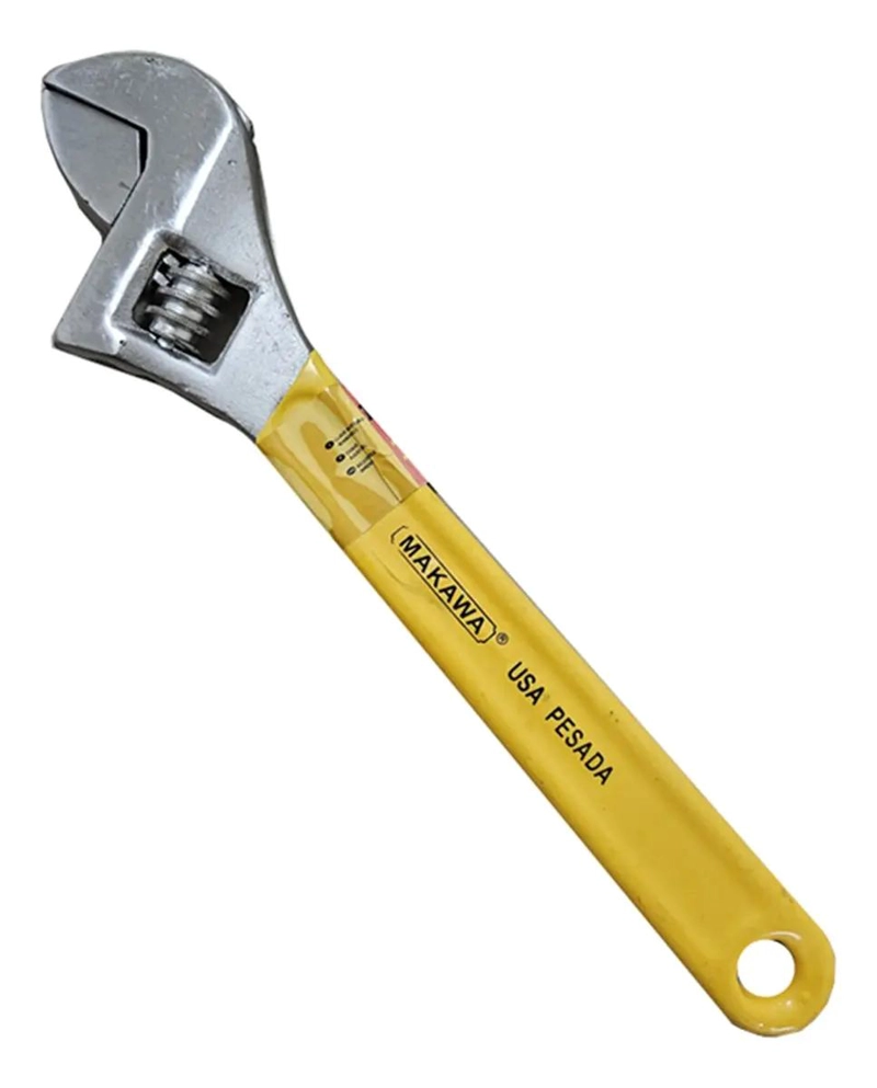 LLAVE FRANCESA AJUSTABLE 18 PULGADAS COLOR AMARILLO - 1