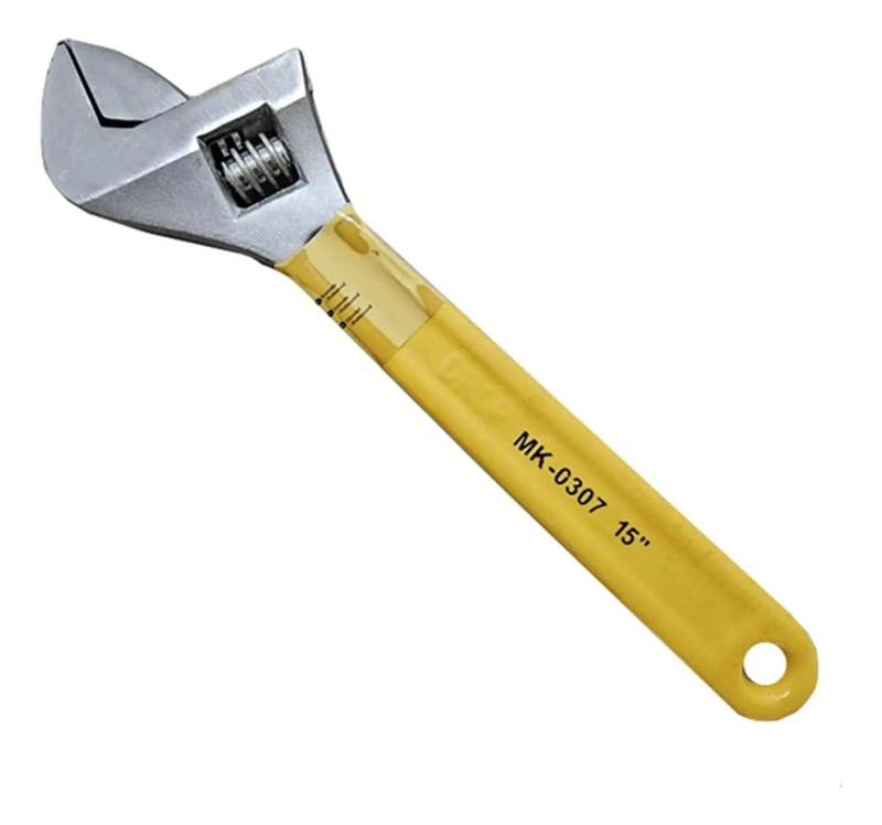 LLAVE FRANCESA AJUSTABLE 18 PULGADAS COLOR AMARILLO - 2