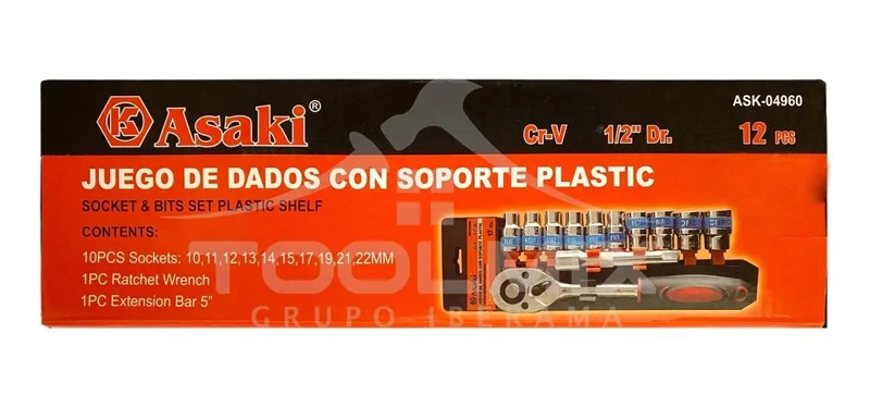 KIT JUEGO DE DADOS CON CHICHARRA 12 PIEZAS ½'' - 2