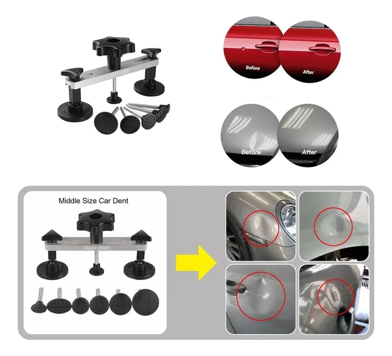 KIT DE VENTOSAS PARA REPARAR ABOLLADURAS DE AUTO 77 PIEZ - 2