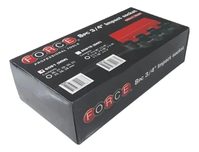 JUEGO DE DADOS DE IMPACTO 3/4'' 26-38 MM - 4