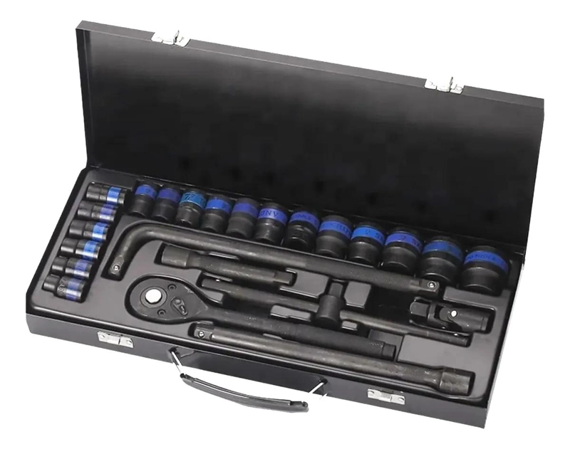 SET DE DADOS DE IMPACTO 1/2 CON 20 PIEZAS Y MALETIN META¬ - 1