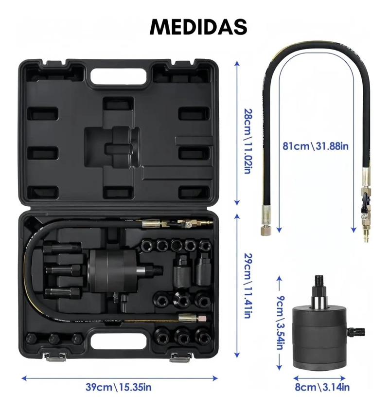 KIT PROFESIONAL EXTRACTOR DE INYECTORES DIE SEL UNIVERSAL - 2