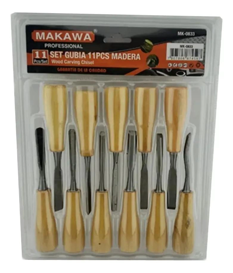 SET DE GUBIAS PARA TALLAR MADERA 11 PIEZAS - 1
