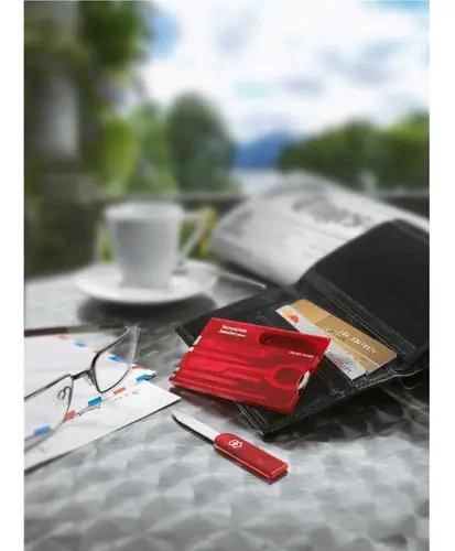 TARJETA SWISSCARD VICTORINOX COLOR ROJO TRANSLUCIDO - 4
