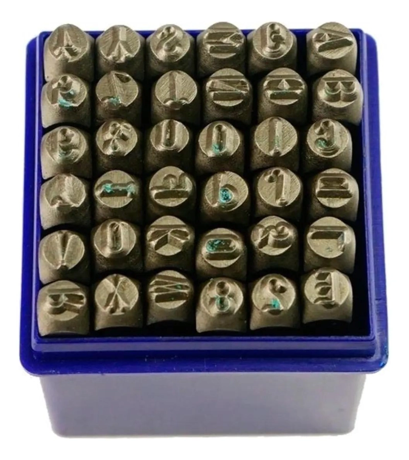 SET DE NUMEROS Y LETRAS PARA GRABADO 36 PIEZAS - 3