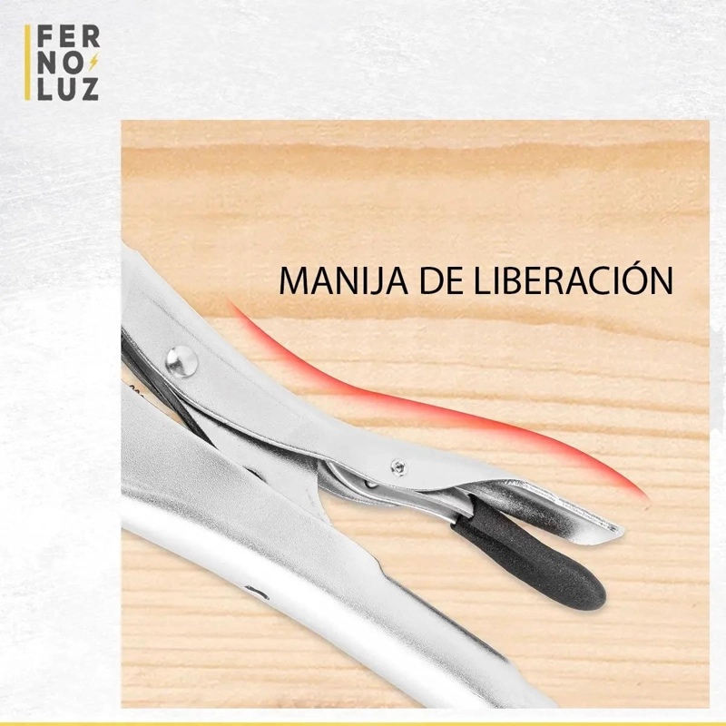 PINZA DE PRESION PUNTA LARGA 9' - 3
