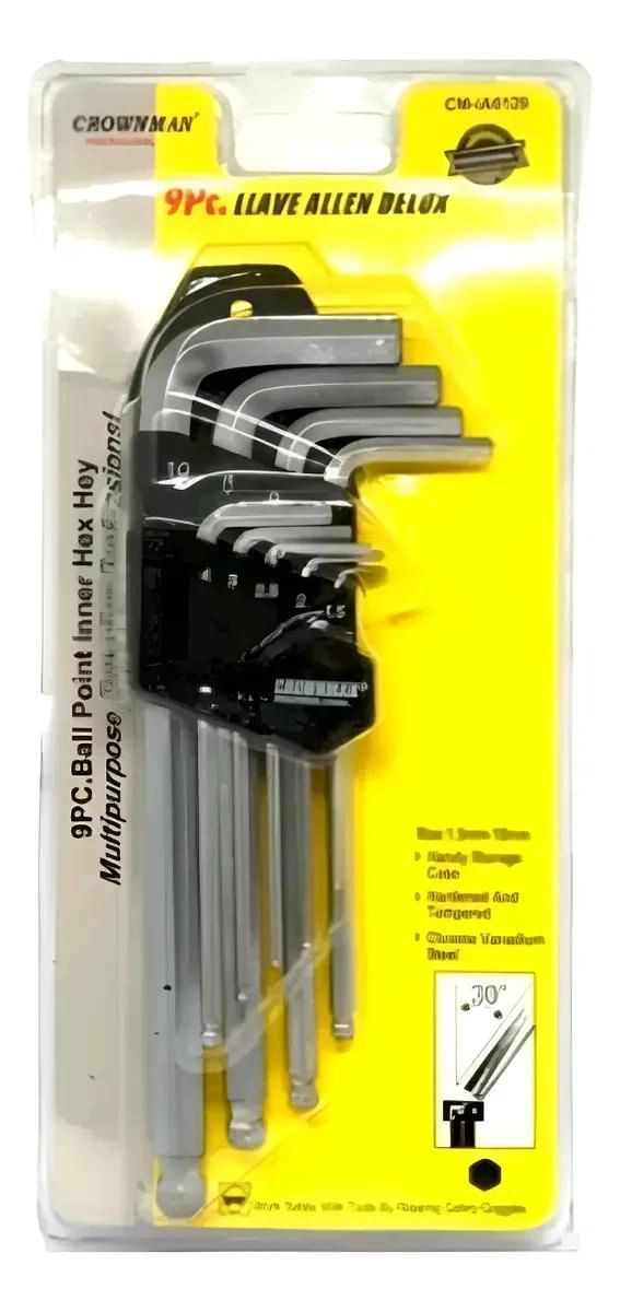KIT DE LLAVE ALLEN 9 PIEZAS MEDIANA - 1