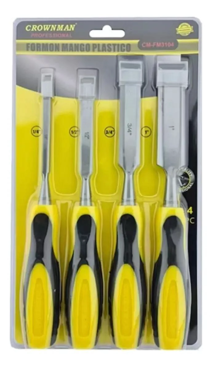 SET DE 4 FORMONES DE CARPINTERIA 1/4 A 1 PULGADA - 1