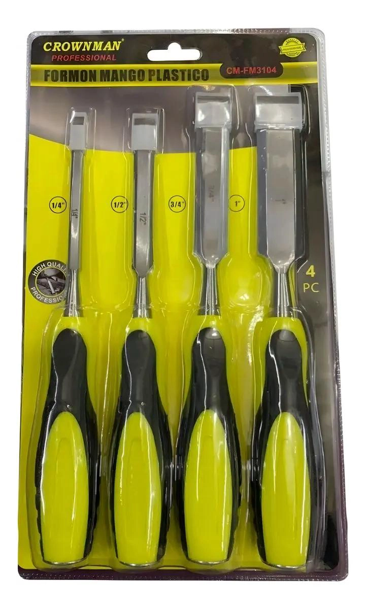 SET DE 4 FORMONES DE CARPINTERIA 1/4 A 1 PULGADA - 3