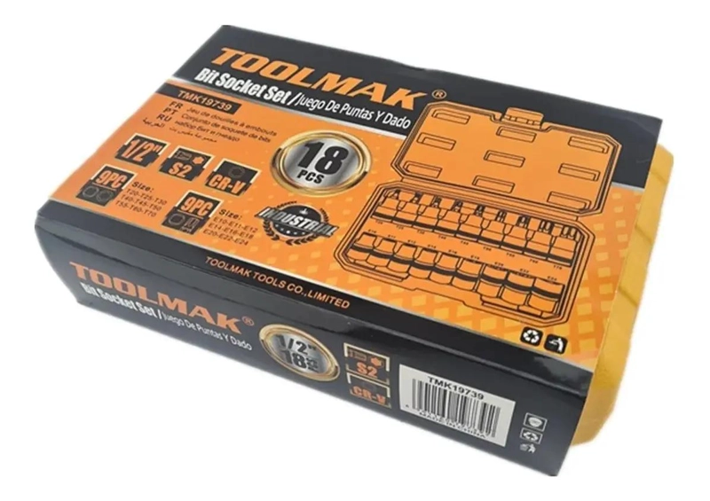 KIT 18 DADOS TORX ESTRELLA 1/2 MACHO Y HEMBRA - 3