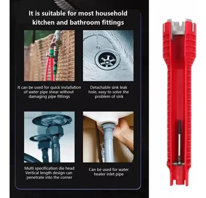 LLAVE AJUSTABLE MULTIUSO FLEXIBLE PARA DESAGÜE DE COCINA - 3