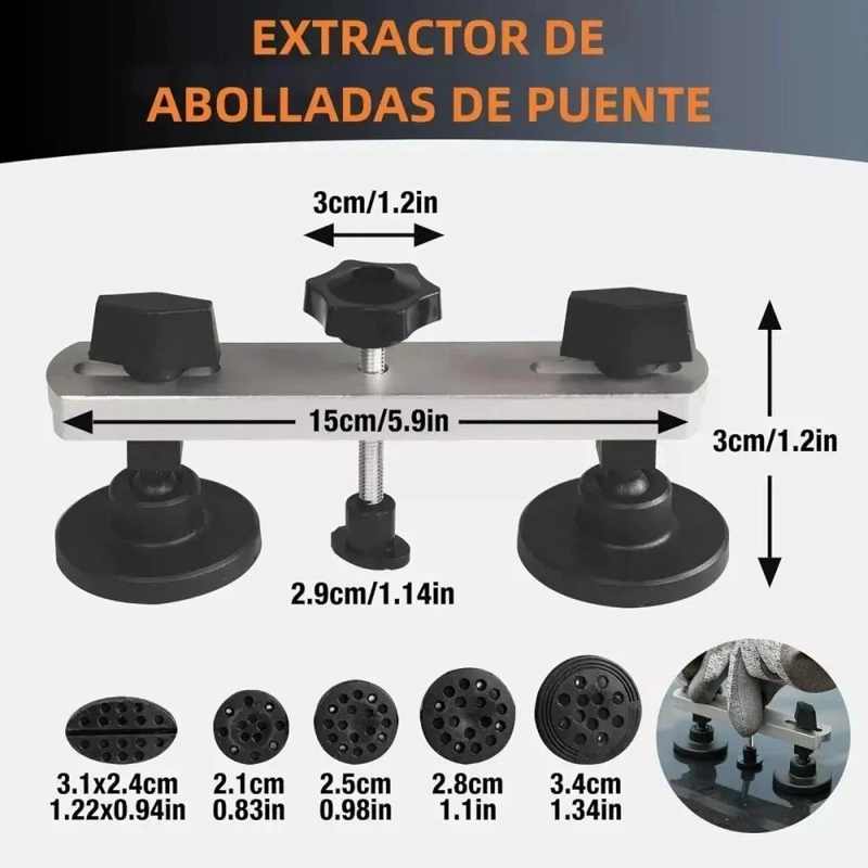 KIT DE VENTOSAS PARA REPARAR ABOLLADURAS EN AUTO - 3