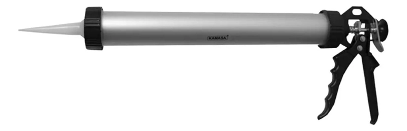 PISTOLA CALAFATERA DE ALUMINIO PARA SILICONA Y ADHESIVOS - 1