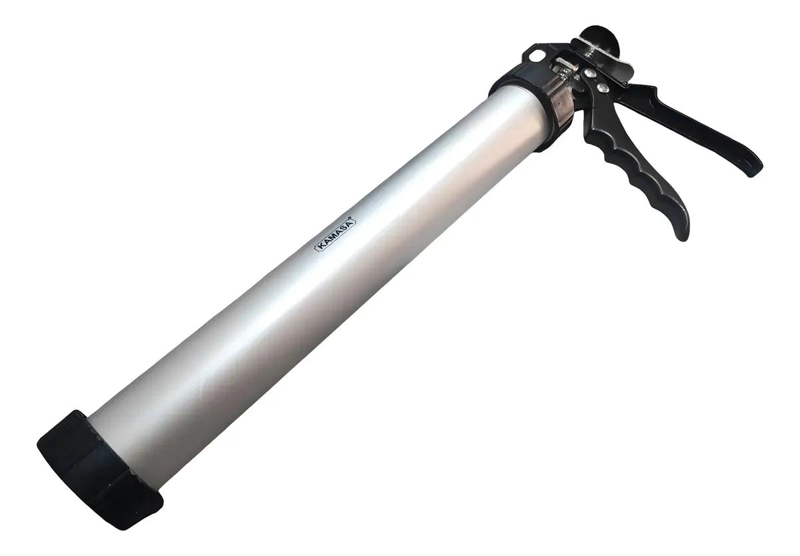 PISTOLA CALAFATERA DE ALUMINIO PARA SILICONA Y ADHESIVOS - 2