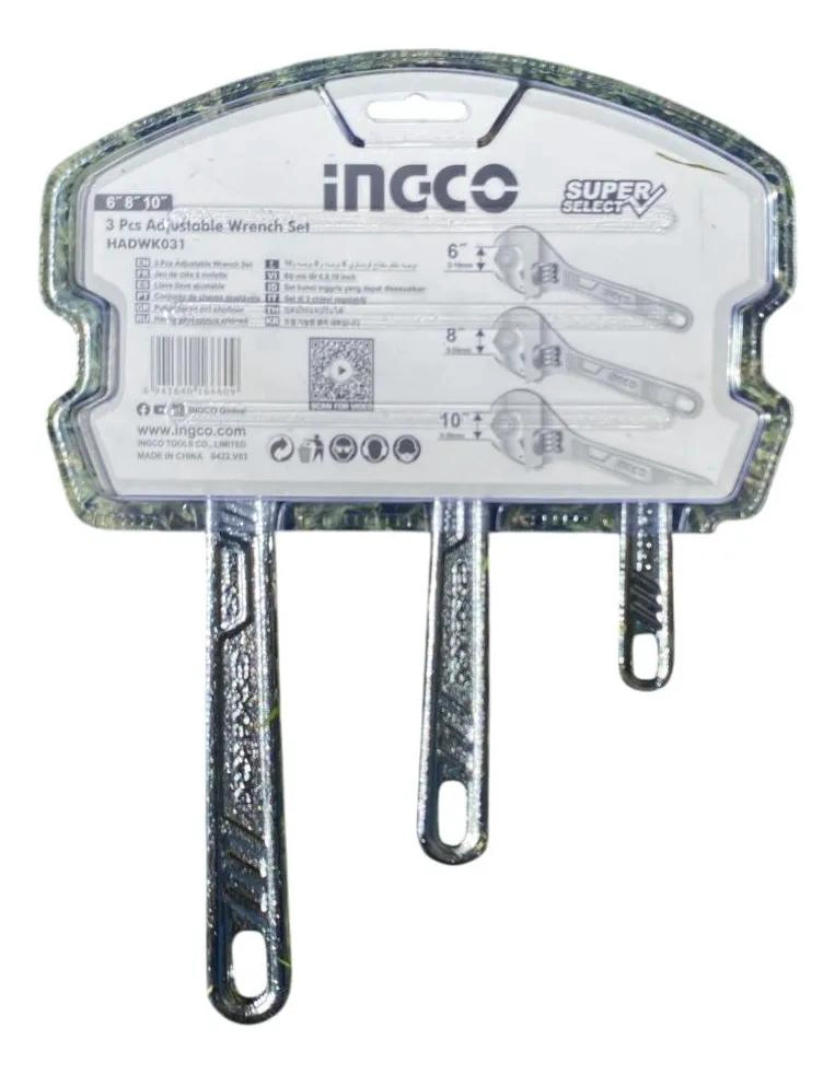 SET DE 3 LLAVES AJUSTABLES TIPO FRANCESA - 2
