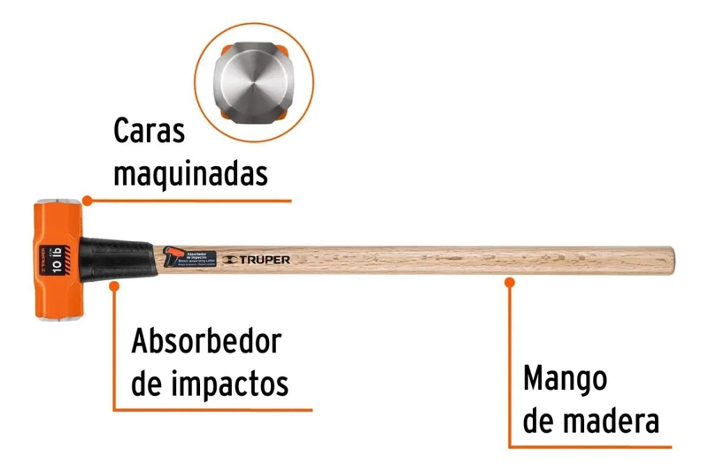 COMBO OCTAGONAL MANGO MADERA 10 LBS - 2