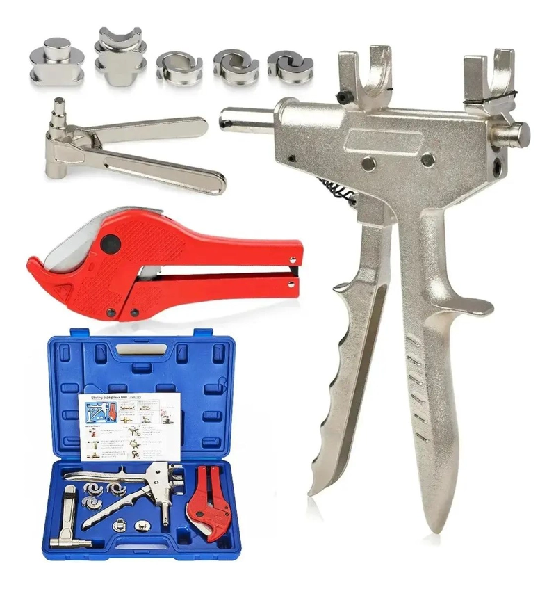 KIT PRENSA PARA PEX 16 A 25 MM CON TIJERA Y ABOCARDADOR - 1