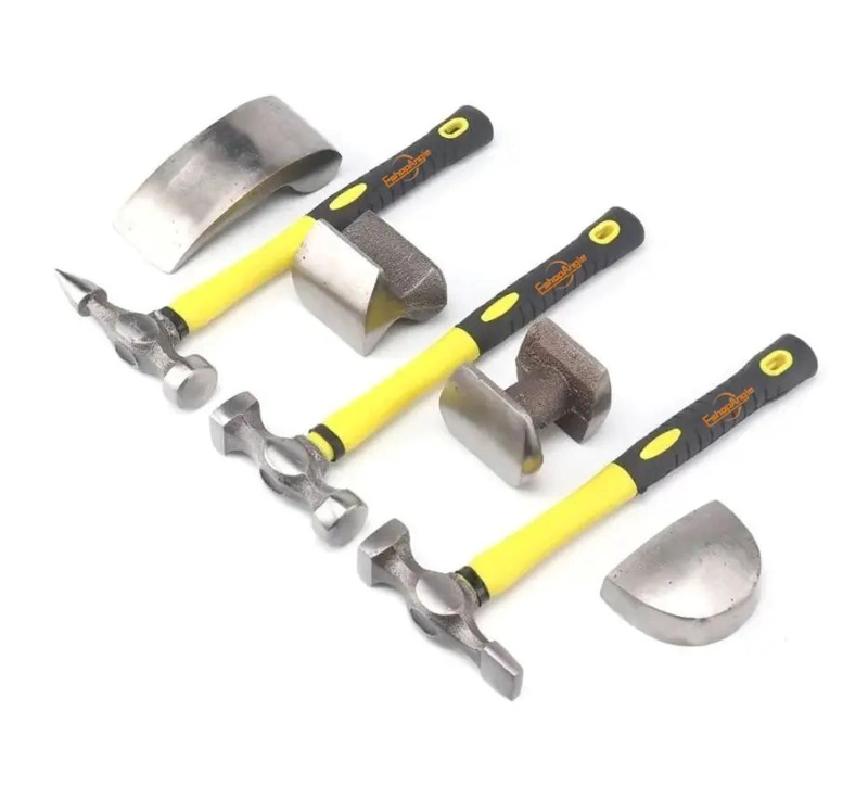 KIT DE DESABOLLADOR CON MARTILLO Y 7 PIEZAS PARA CARROCER - 2