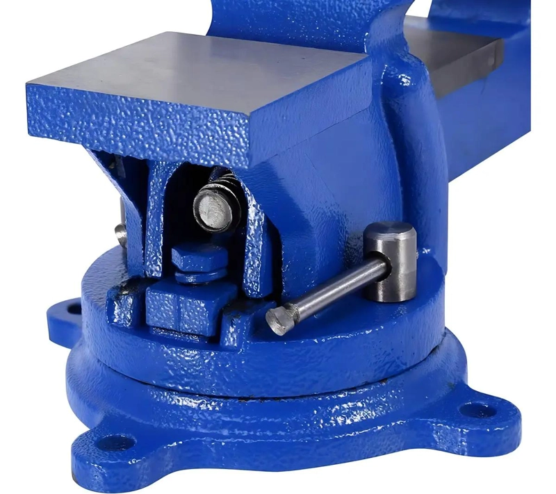TORNILLO DE BANCO MECANICO 8'' CON BASE GIRATORIA Y YUGO - 5