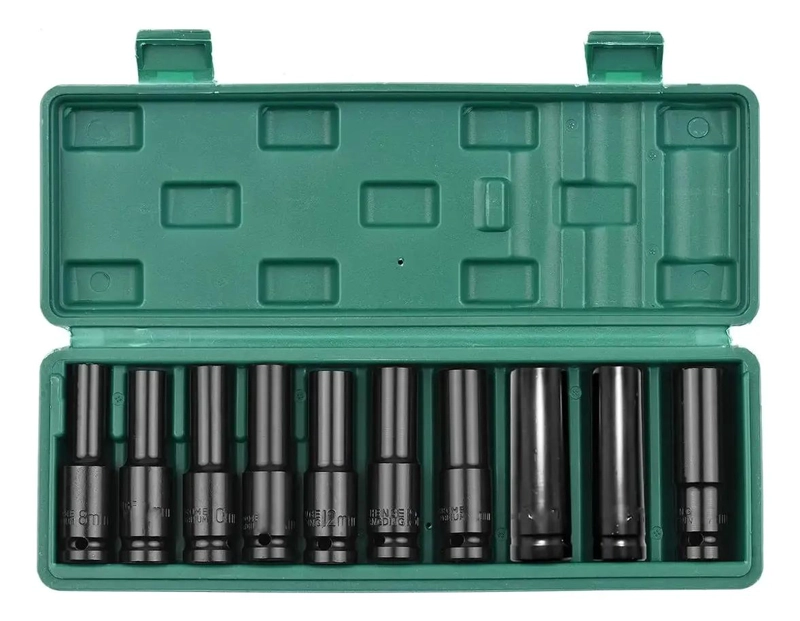 JUEGO DE HERRAMIENTAS LLAVE VASO 10 PIEZAS 8-24MM - 1