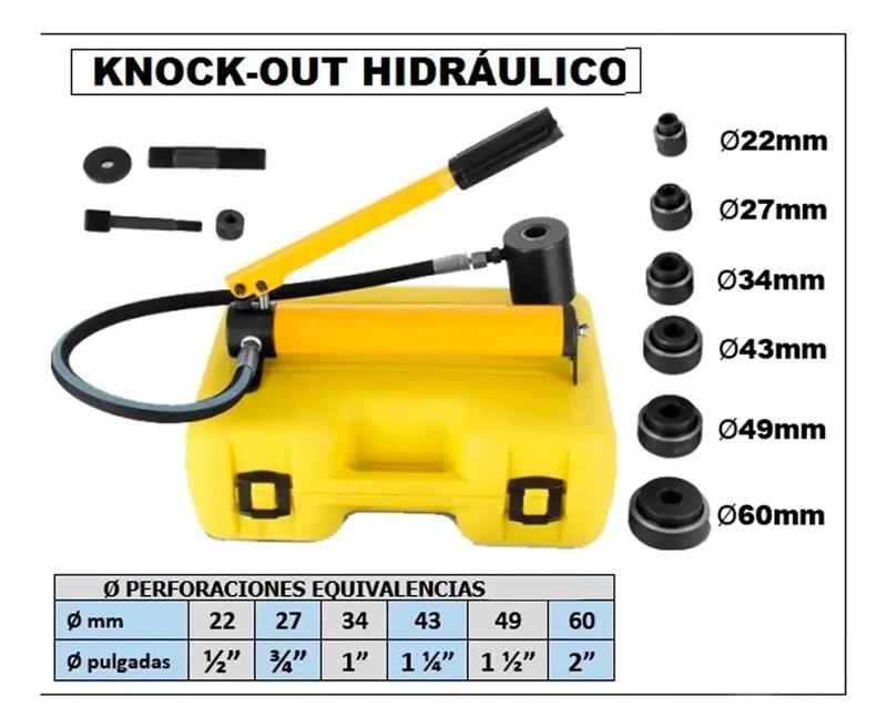 PERFORADOR DE TABLEROS 10 TON KNOCK OUT SACABOCADO - 3