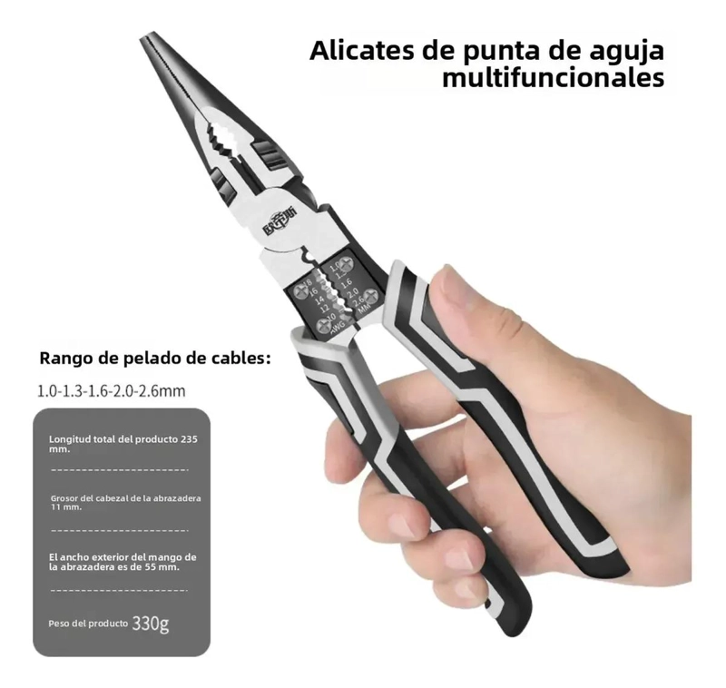 ALICATE MULTIFUNCIONAL PELACABLES 9 PULGADAS - 3
