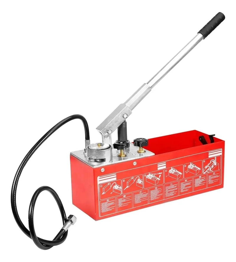BOMBA MANUAL PARA PRUEBA DE PRESION HIDRAULICA 0-60 BAR - 1