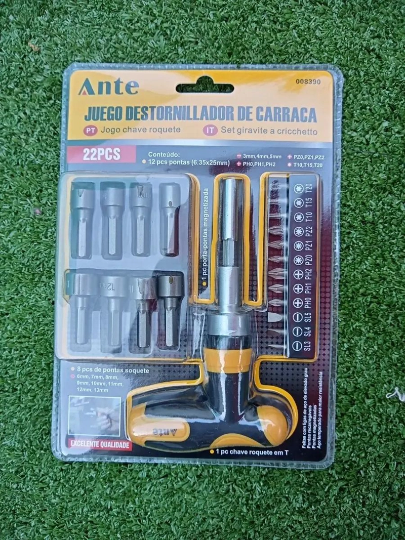 JUEGO DE DESTORNILLADOR DE CARRACA 22 PIEZAS - 4