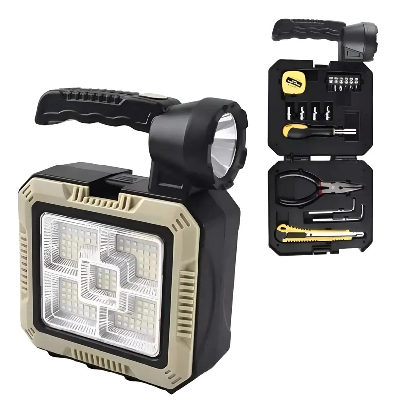 LINTERNA SOLAR LED RECARGABLE CON KIT DE HERRAMIENTAS - 4