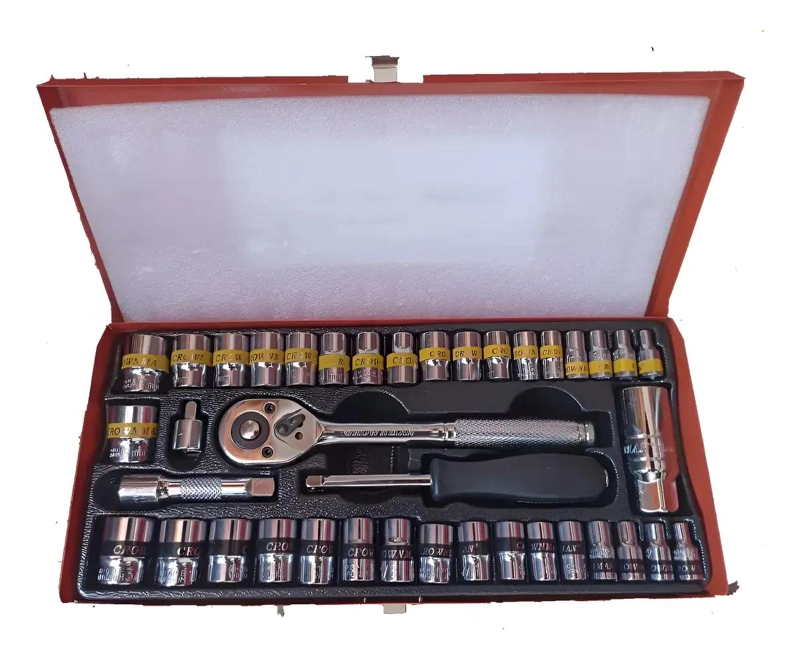 SET DE DADOS 40 PIEZAS 1/4 Y 3/8 PULGADAS ME TRICO - 1