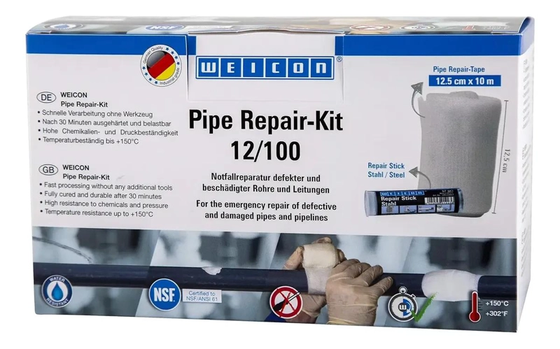 KIT REPARADOR DE TUBERIAS CON FUGAS 12.5CM X 10MTS - 1