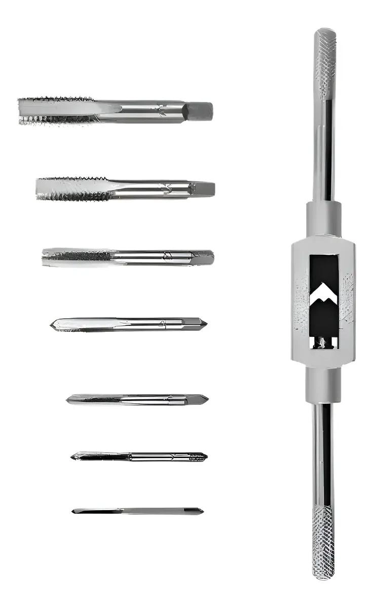 SET DE TERRAJAS MACHO 8 PIEZAS ACERO AL CARBONO - 1