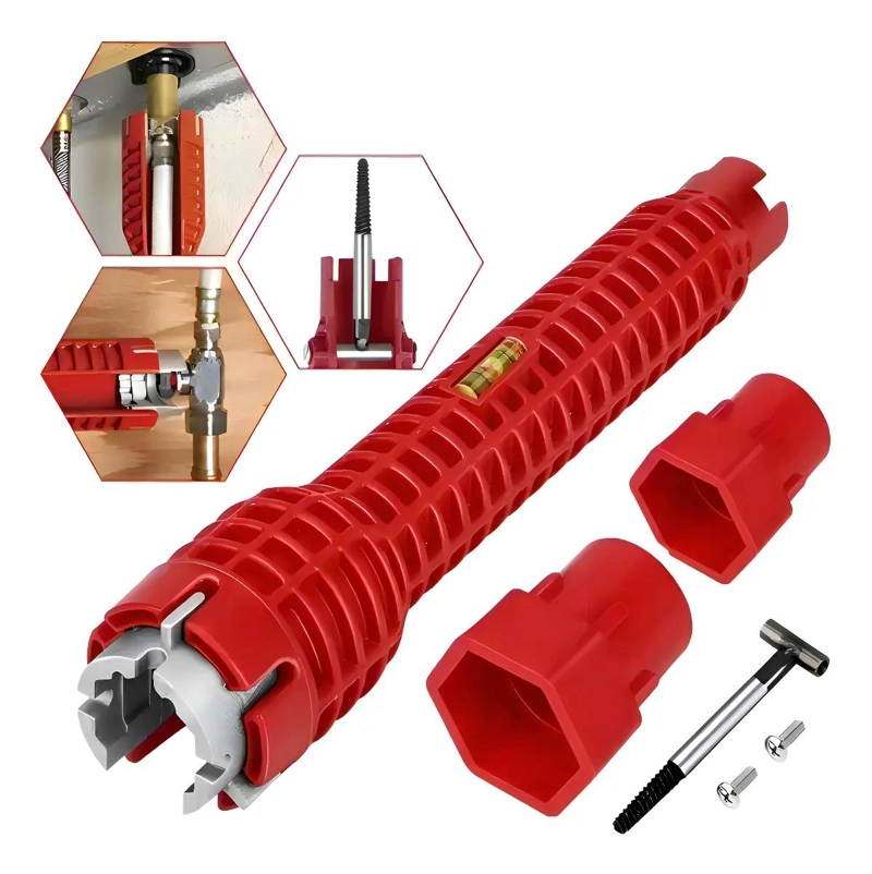 LLAVE PARA APRETAR TUBO DE FREGADERO COLOR ROJO - 2