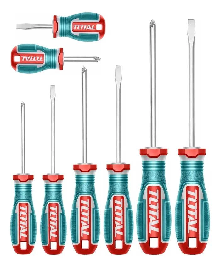 KIT 8 DESTORNILLADORES IMANTADOS PHILLIPS Y PLANO - 1