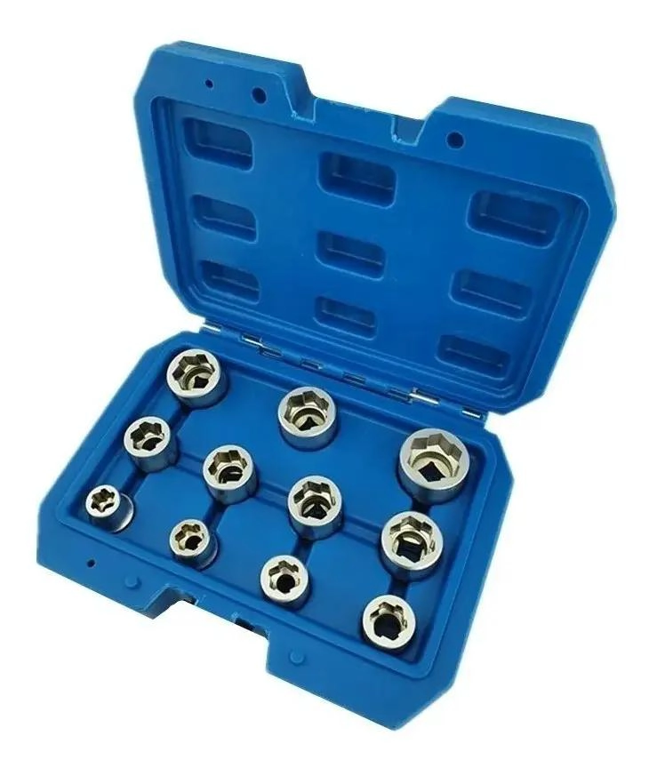 KIT EXTRACTOR DE TUERCAS Y PERNOS RODADOS 11 PIEZAS - 2