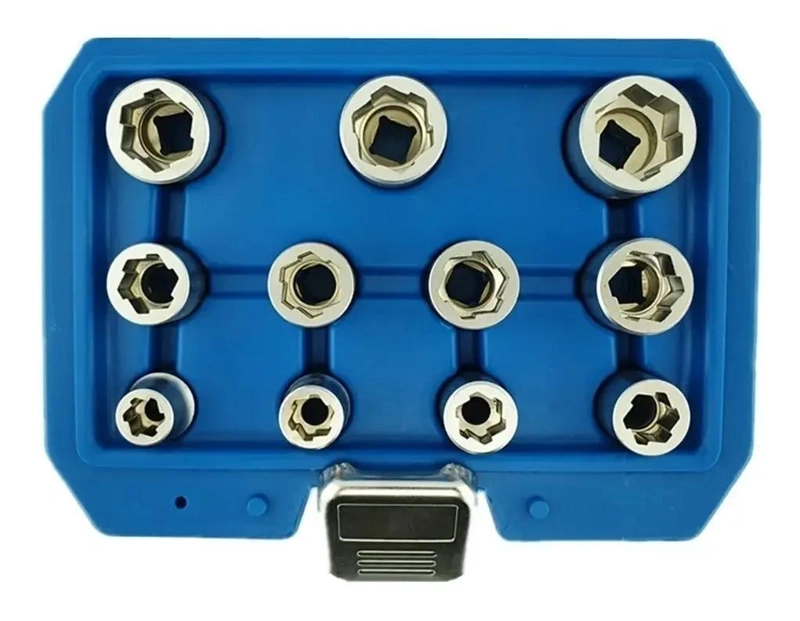 KIT EXTRACTOR DE TUERCAS Y PERNOS RODADOS 11 PIEZAS - 3