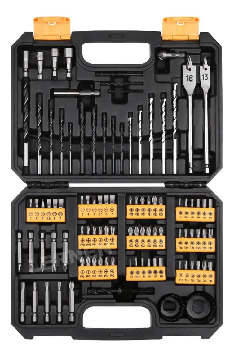 MALETIN CON 99 PUNTAS DE TALADRO, BROCAS Y DADOS - 2