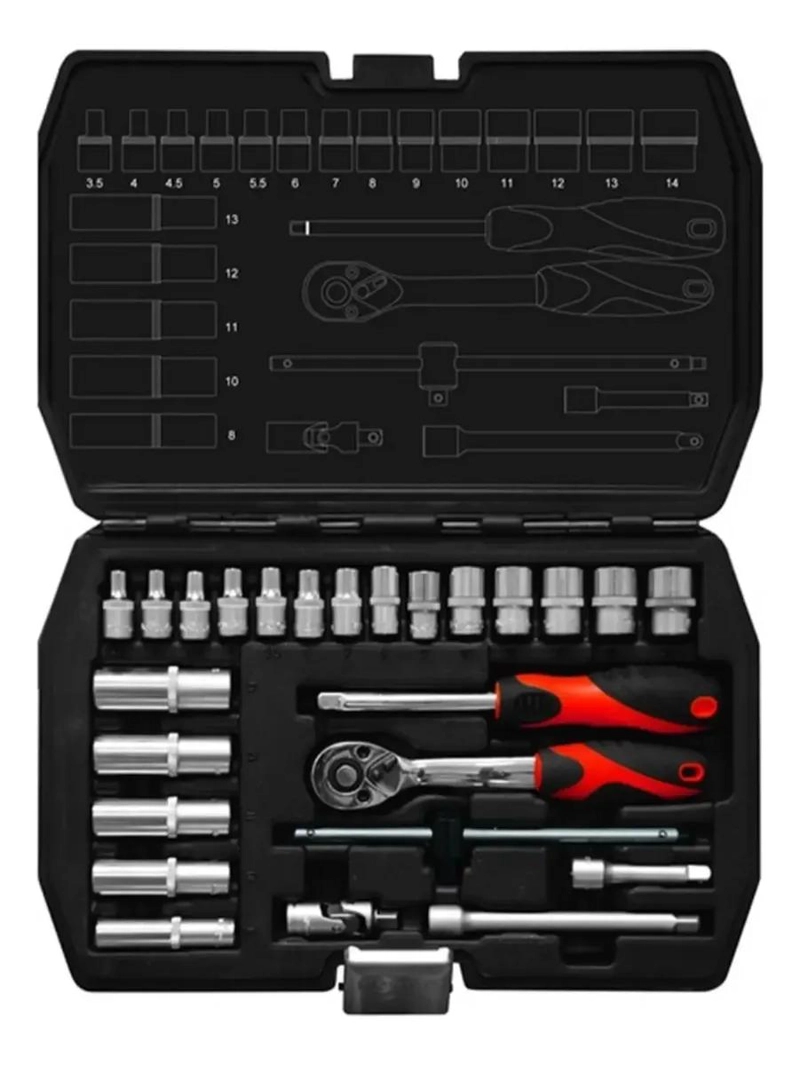 JUEGO DE 25 LLAVES DADO 1/4 DR - 1