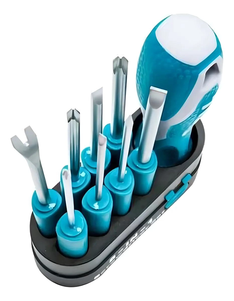 SET DE DESTORNILLADORES INTERCAMBIABLES 9 PCS - 7