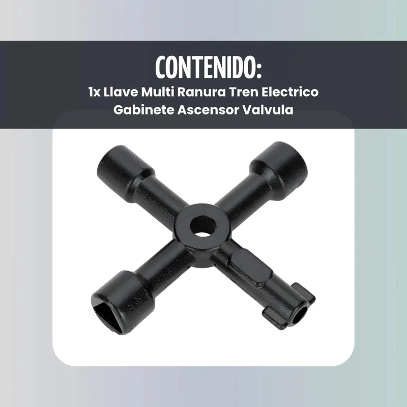 LLAVE MULTIUSOS TIPO T NEGRA PARA GABINETE - 2